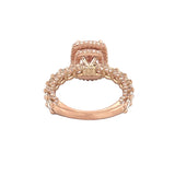 The Julia Engagement Ring with 2.50 Carat Lab Grown Elongated Cushion Pink Diamond