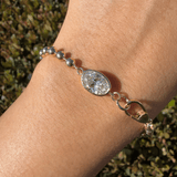 14K Gold 2.00 Carat Lab Grown Diamond Bezel Bead Bracelet