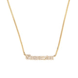 14K Gold Old English Name Pendant Cuban Necklace
