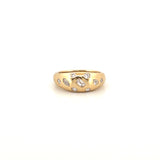 14K Gold Fancy Shape Diamond Dome Ring
