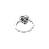 14K Gold Invisible Heart Bezel Diamond Band
