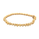 14K Gold Fancy Shape Natural Yellow Diamond Bracelet
