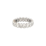 14K Gold Lab Grown 4.00 Carat Oval Diamond Eternity Band