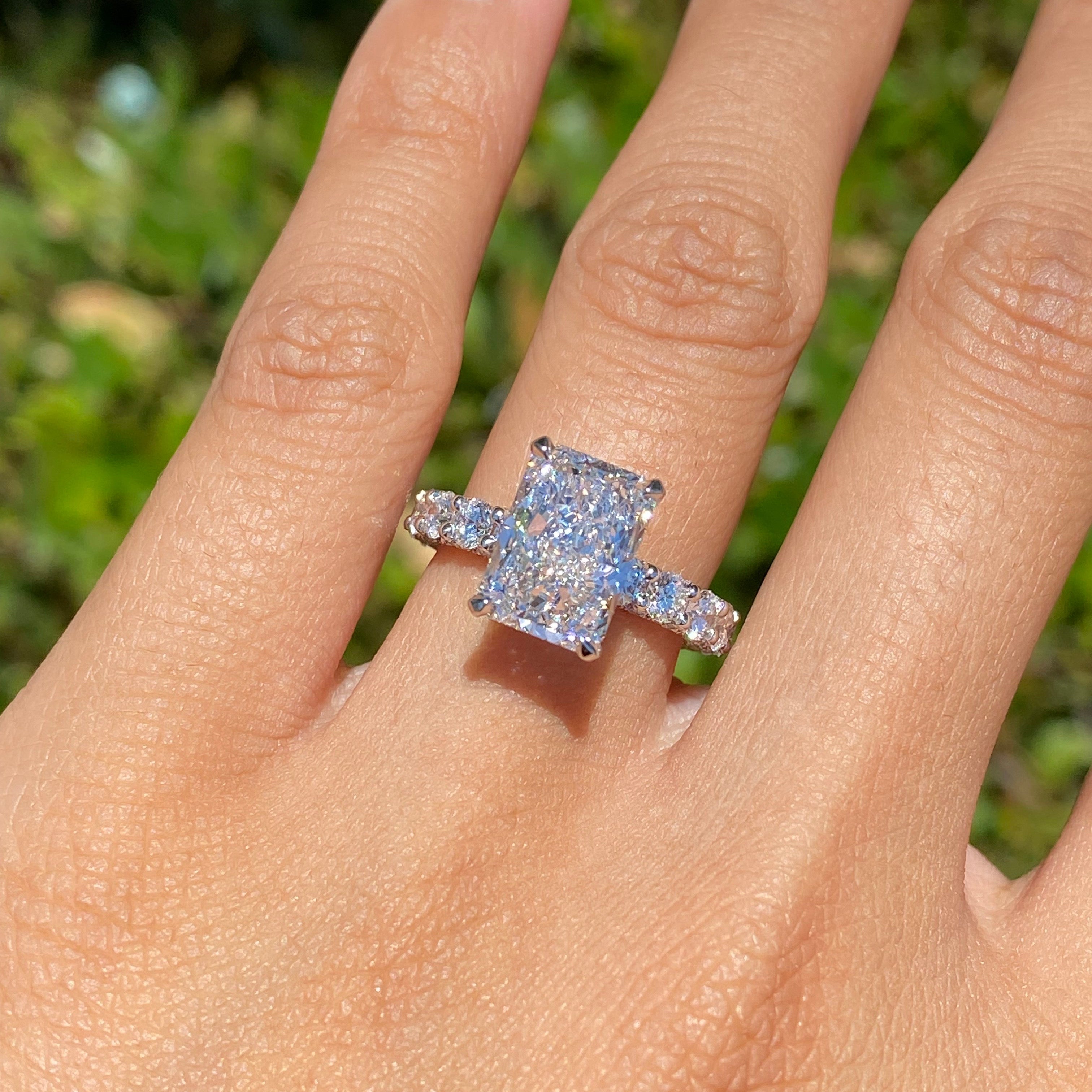 Radient Rings Radiant cut engagement ring with wedding band 60 photos ...