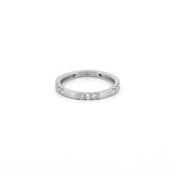 14K Gold Ridged Spaced Diamond Band