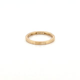 14K Gold Ridged Spaced Diamond Band