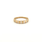14K Gold Station Baguette Diamond Band