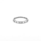 14K Gold Thick Shared Prong Baguette Diamond Band