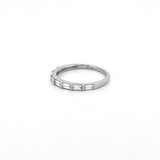 14K Gold Thick Shared Prong Baguette Diamond Band