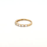 14K Gold Thick Shared Prong Baguette Diamond Band