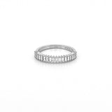 14K Gold Thin Baguette Diamond Band