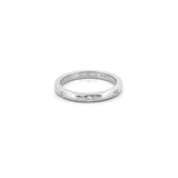 14K Gold Trio Stone Bezel Diamond Band