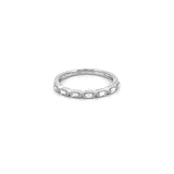 14K Gold Inset Baguette Diamond with Prong Set Bezel Style Band