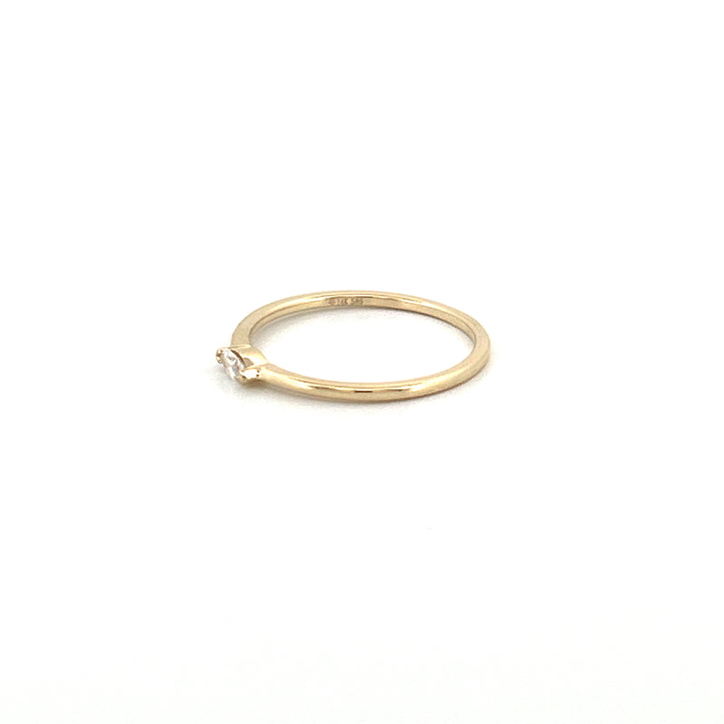 14K Gold East West Marquise Solitaire Band