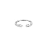 14K Gold Open Pear Diamond Band