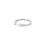 14K Gold Open Pear Diamond Band