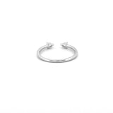 14K Gold Open Pear Diamond Band