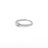 14K Gold Heart Diamond Prong Setting Band