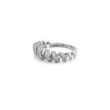 14K Gold Spiral Diamond Pavé Band