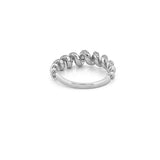14K Gold Spiral Diamond Pavé Band