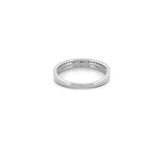 14K Gold Beaded Edge and Diamond Round Band
