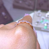 14K Gold Diamond Halo 2.5MM Band