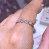 14K Gold Diamond Halo 2.5MM Band