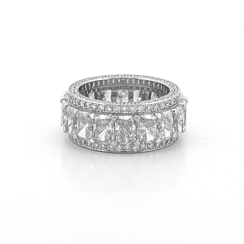 The Davit Wide Lab Grown Radiant Diamond Eternity Band