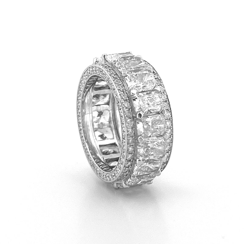 The Davit Wide Lab Grown Radiant Diamond Eternity Band