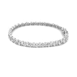 14K Gold Lab Diamond Alternating Pear Tennis Bracelet