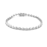 14K Gold Lab Diamond East West Pear Tennis Bracelet