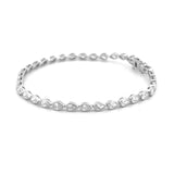 14K Gold Lab Diamond East West Pear Tennis Bracelet