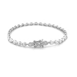 14K Gold Lab Diamond East West Pear Tennis Bracelet