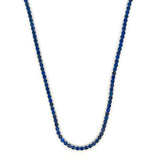 14K Gold Lab Grown 16.00 Carat Sapphire Tennis Necklace