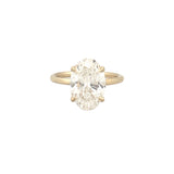 14K Gold Oval Lab Grown Diamond Open Gallery Engagement Ring