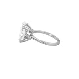 14K Gold 5.00 Carat Oval Lab Grown Diamond Open Gallery Cathedral Engagement Ring