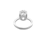14K Gold 5.00 Carat Oval Lab Grown Diamond Open Gallery Cathedral Engagement Ring