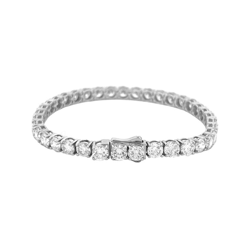 14K Gold 15.00 Carat Lab Grown Tennis Bracelet