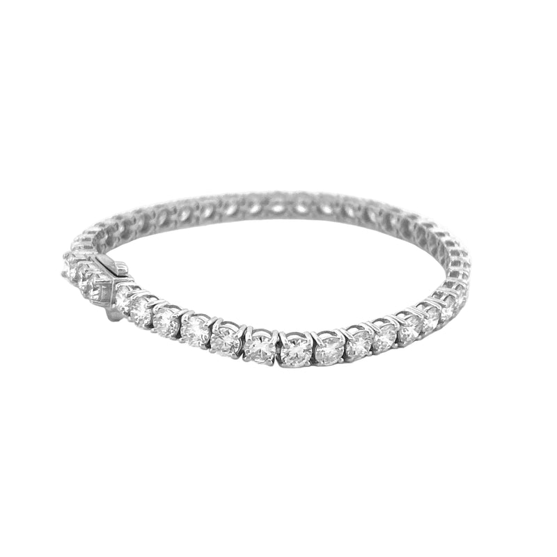 14K Gold 11.00 Carat Lab Grown Tennis Bracelet