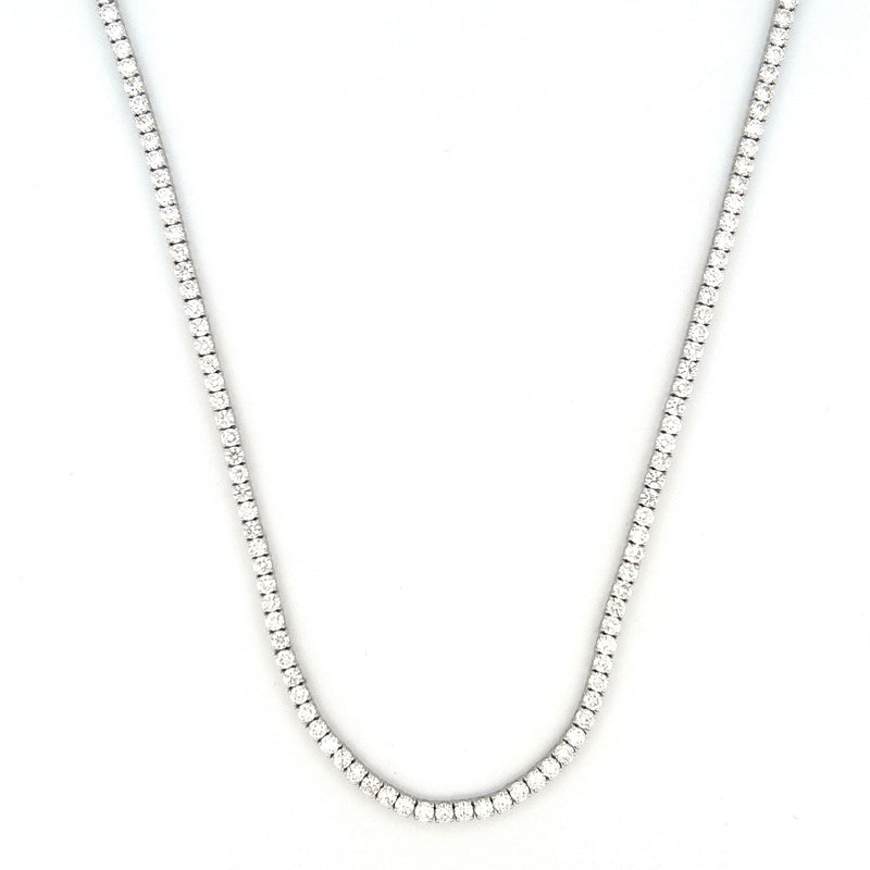 14K Gold 15.00 Carat Lab Grown Tennis Necklace