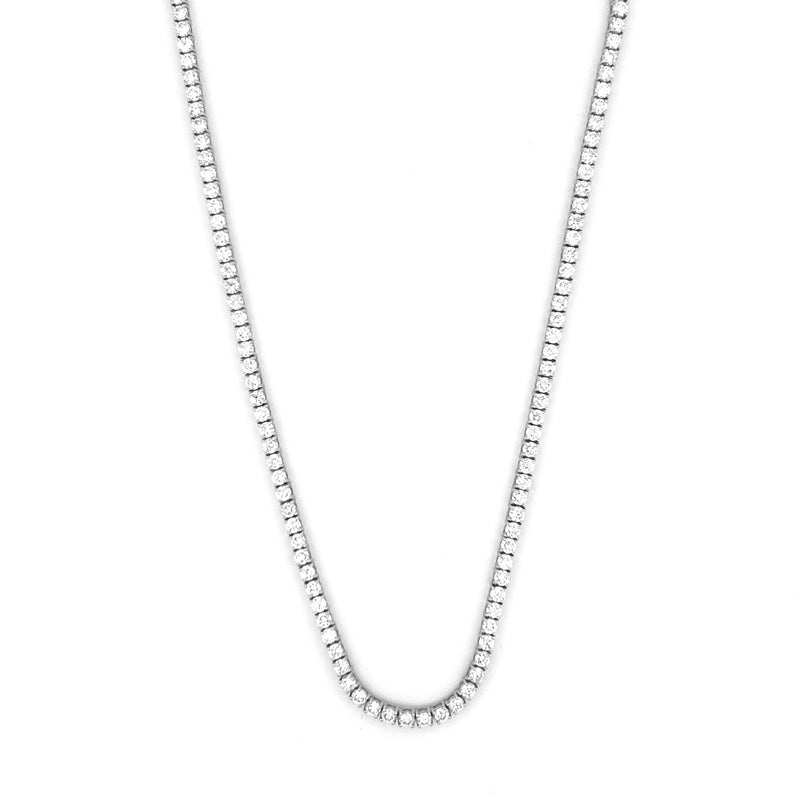 14K Gold 11.00 Carat Lab Grown Tennis Necklace