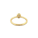 14K Gold Oval Bezel Natural Diamond Band