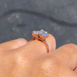 14K Gold 3.20 Carat Lab Grown Diamond Toi Et Moi Duo Pear Engagement Ring