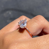 14K Gold 3.20 Carat Lab Grown Diamond Toi Et Moi Duo Pear Engagement Ring