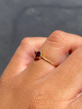 14K Gold Birth Stone Round Bezel Ring