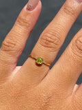 14K Gold Birth Stone Round Bezel Ring