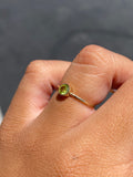 14K Gold Birth Stone Round Bezel Ring