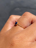 14K Gold Birth Stone Round Bezel Ring