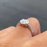14K Gold Round Cluster Natural Diamond Engagement Ring