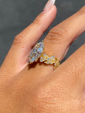 14K Gold 3.00 Carat Lab Grown Marquise 6-Prong Bloom Engagement Ring